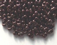 25 grams of 3x7mm Metallic Dark Bronze Farfalle Seed Beads